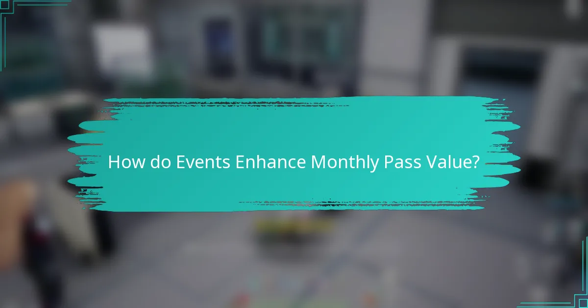 How do Events Enhance Monthly Pass Value?