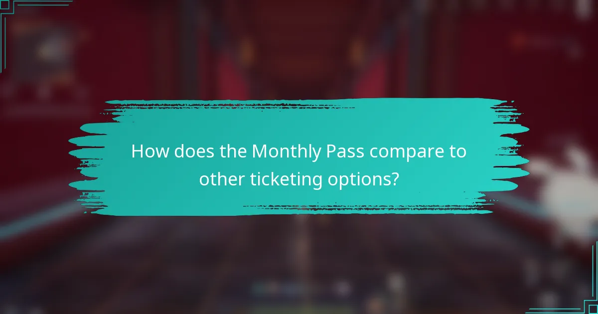 How does the Monthly Pass compare to other ticketing options?