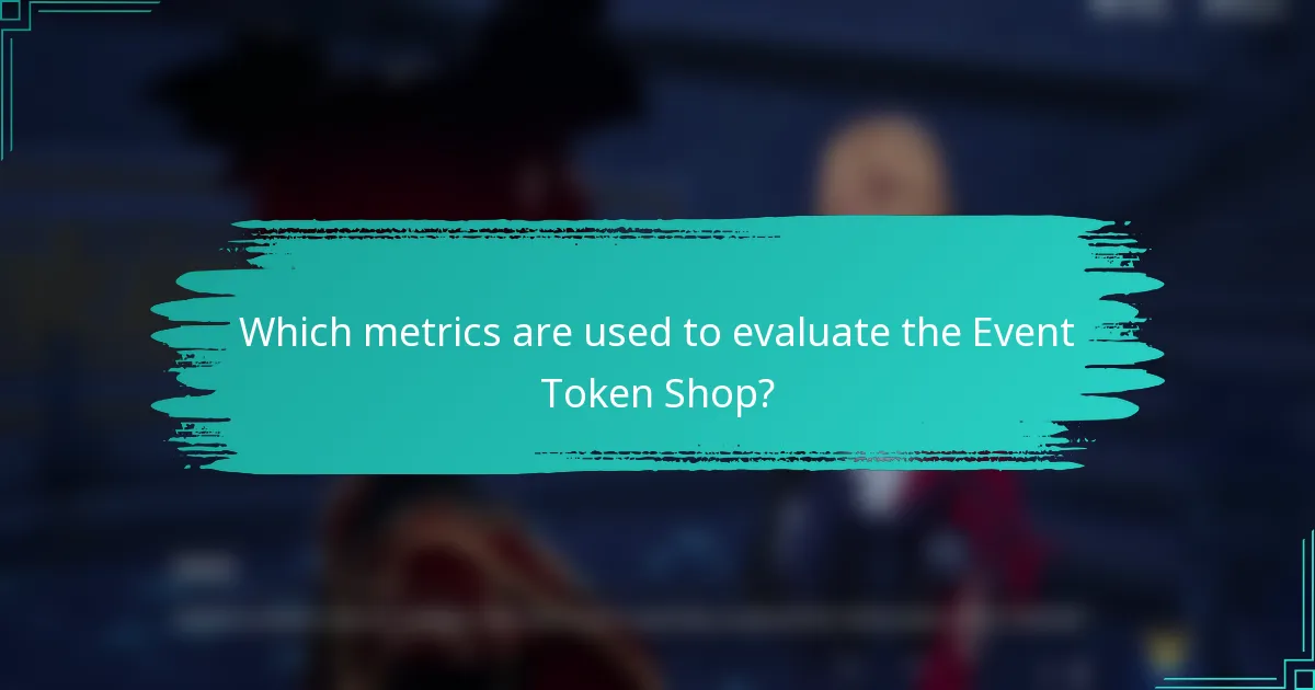 Which metrics are used to evaluate the Event Token Shop?